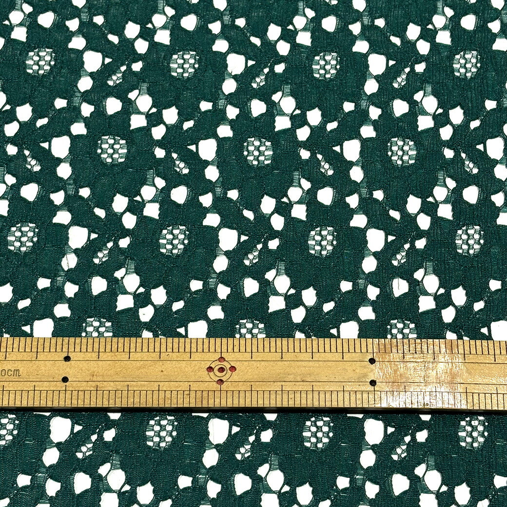 生地 【 ポリエステルラッセルレース グリーン 】 レース レース生地 刺繍レース 110cm巾 ポリエステル ラッセル編 花柄 フラワー ウエディング インテリア ドレス ブラウス スカート カーテン テーブルクロス 手芸 ハンドメイド Textile World TOA