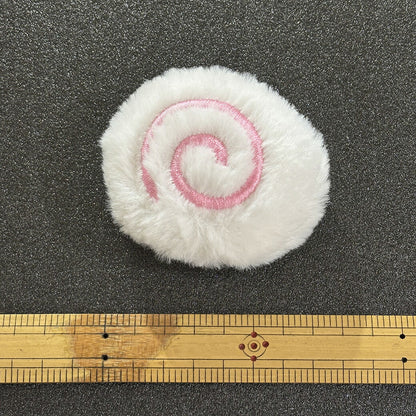 【 デコパーツ ふわふわ なると 白ピンク 】 デコ パーツ なると ナルト巻き かまぼこ 食品 かわいい センターパーツ ふわふわ パーツ 推し活 チャーム デコレーション ブローチ バレッタ キーホルダー 飾り物 装飾 Textile World TOA