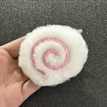 【 デコパーツ ふわふわ なると 白ピンク 】 デコ パーツ なると ナルト巻き かまぼこ 食品 かわいい センターパーツ ふわふわ パーツ 推し活 チャーム デコレーション ブローチ バレッタ キーホルダー 飾り物 装飾 Textile World TOA
