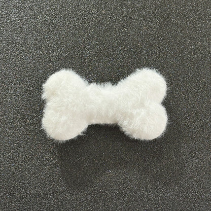 【 デコパーツ ふわふわ 骨 白 】 デコ パーツ 犬の骨 ボーン かわいい センターパーツ ふわふわ パーツ 推し活 チャーム デコレーション ブローチ バレッタ キーホルダー 飾り物 装飾 Textile World TOA