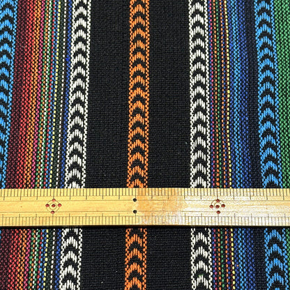 生地 【 メキシカンドビー 7123 】 ドビー織り 110cm巾 綿100％ 厚手 丈夫 幾何学模様 ストライプ ボーダー インド綿 南米 エスニック メキシカンテイスト 民族風 メキシコ風 キャンプ ソファーカバー ラグ アウ
