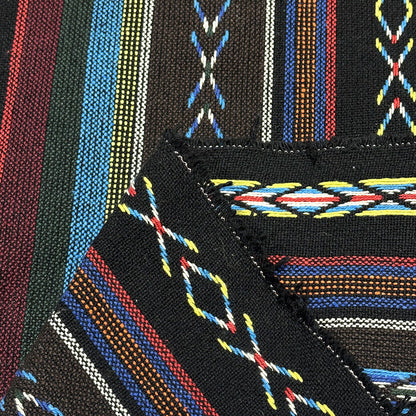 生地 【 メキシカンドビー 7125 】 ドビー織り 110cm巾 綿100％ 厚手 丈夫 幾何学模様 ストライプ ボーダー インド綿 南米 エスニック メキシカンテイスト 民族風 メキシコ風 キャンプ ソファーカバー ラグ アウ