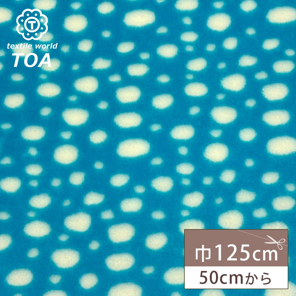 ドット柄フェイクファー