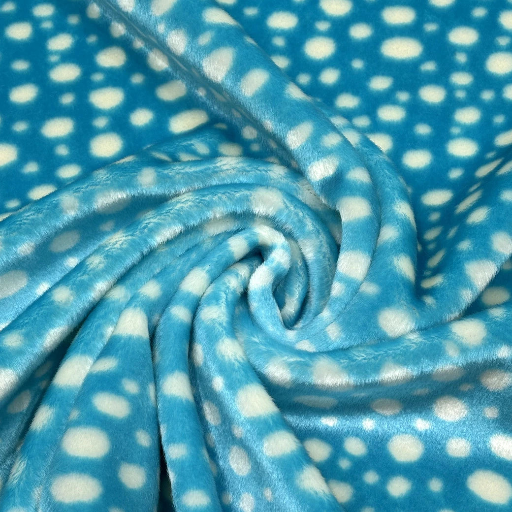 ドット柄フェイクファー