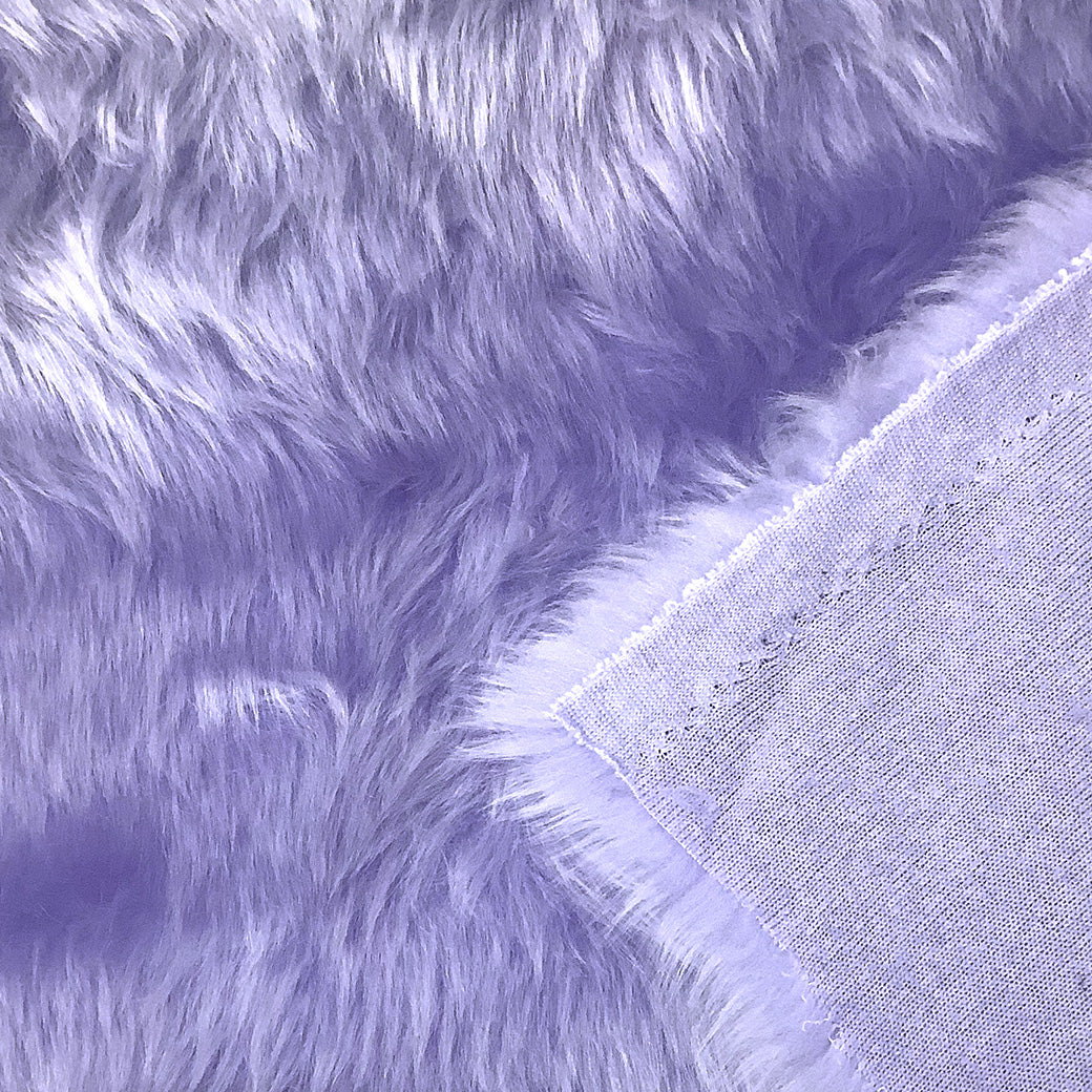 生地 【 パステルファー パープル 】 フェイクファー生地 巾150cm アクリル