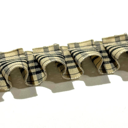 チェック柄フリルリボン