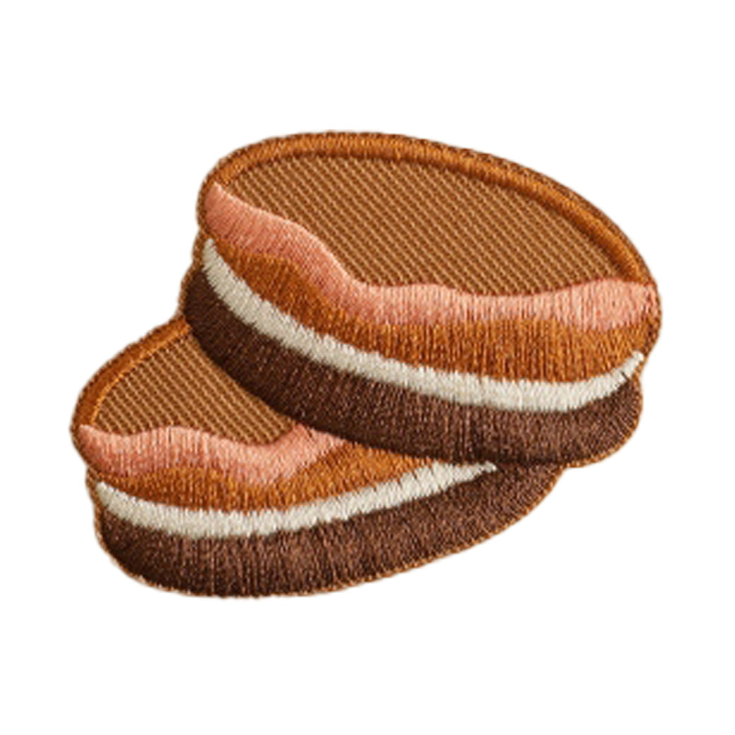 ワッペン【 クッキーワッペン クッキー2段 】 シールワッペン 刺繍ワッペン
