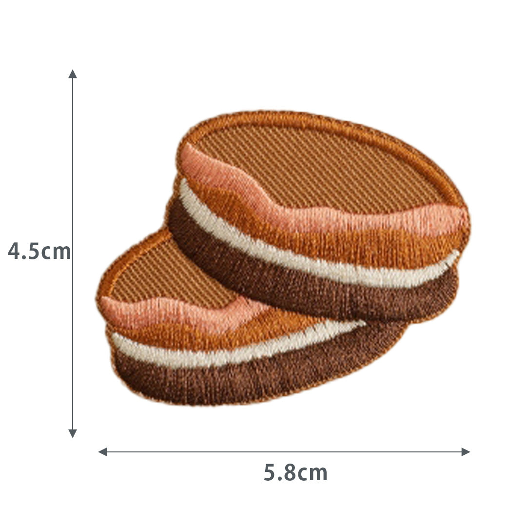 ワッペン【 クッキーワッペン クッキー2段 】 シールワッペン 刺繍ワッペン