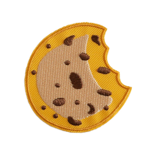 ワッペン【 クッキーワッペン チョコチップ 黄色 】 シールワッペン 刺繍ワッペン