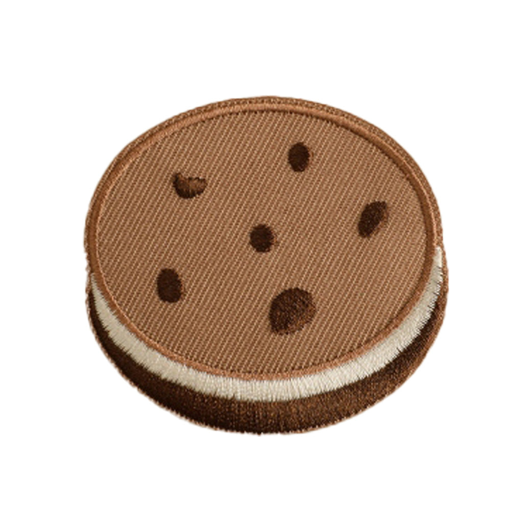 ワッペン【 クッキーワッペン チョコチップ 茶色 】 シールワッペン 刺繍ワッペン