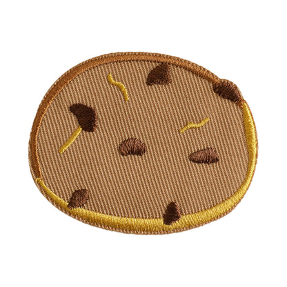 ワッペン【 クッキーワッペン チョコチップ ベージュ 】 シールワッペン 刺繍ワッペン