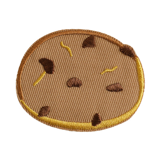 ワッペン【 クッキーワッペン チョコチップ ベージュ 】 シールワッペン 刺繍ワッペン