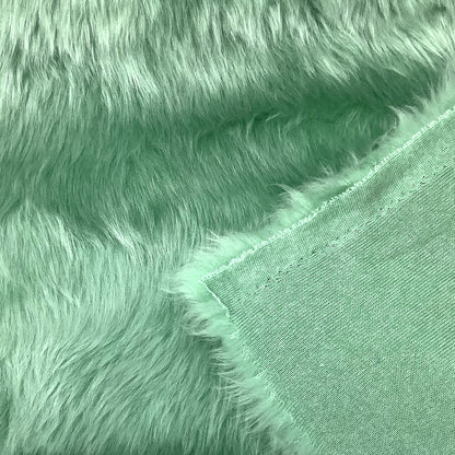 生地 【 パステルファー グリーン 】 フェイクファー生地 巾150cm アクリル