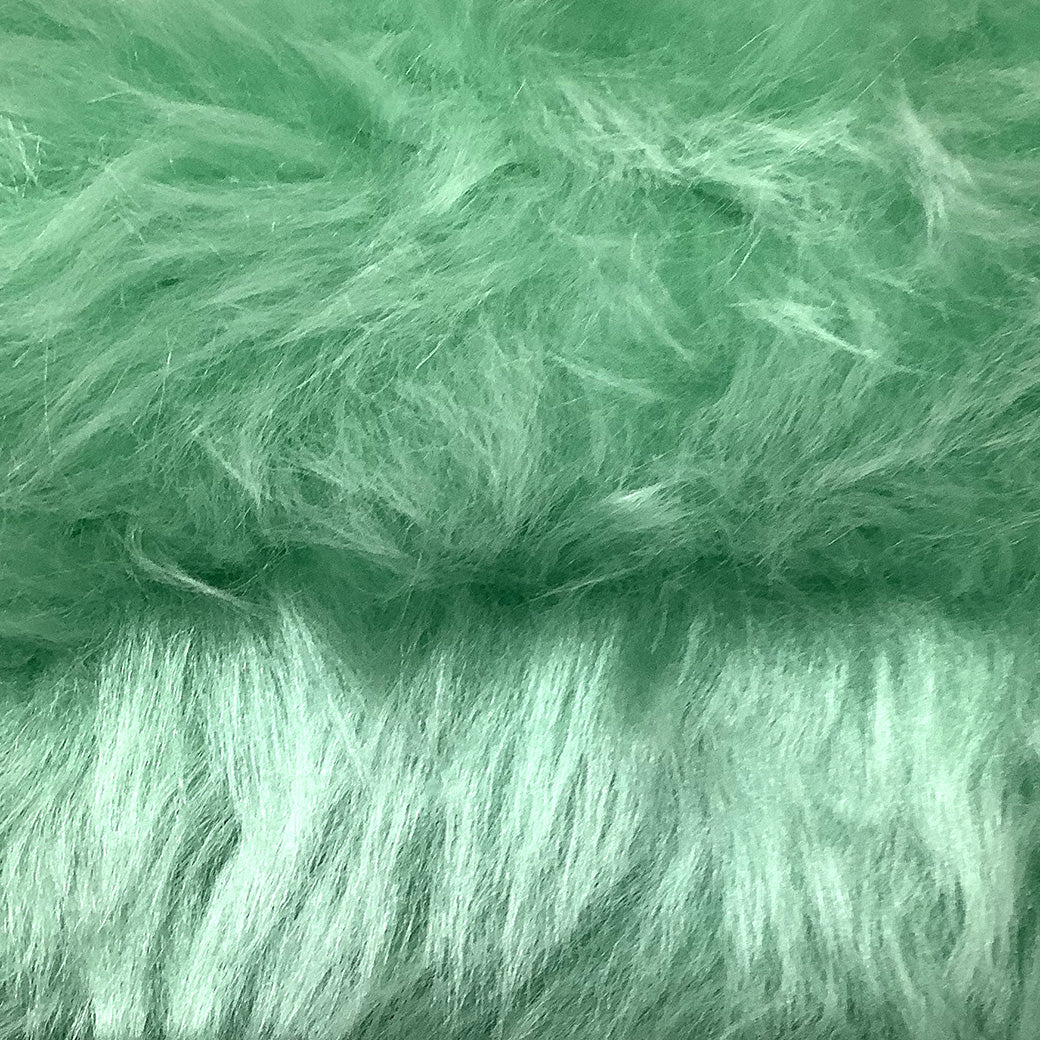 生地 【 パステルファー グリーン 】 フェイクファー生地 巾150cm アクリル