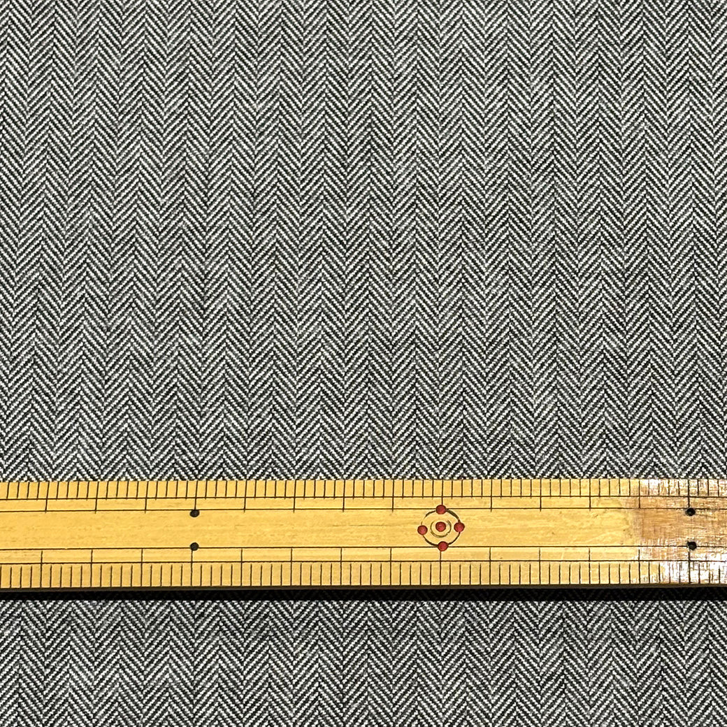 生地 【 へリンボンツイード グレー 】 ツイード生地 142cm巾 幅広 ウール混