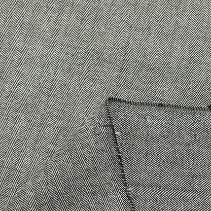 生地 【 へリンボンツイード グレー 】 ツイード生地 142cm巾 幅広 ウール混