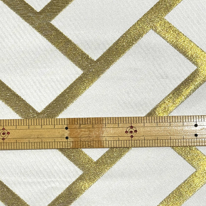 生地 【 金襴 金白 】 金襴生地 和柄生地 装飾織物 約70cm巾 華やか 重厚感