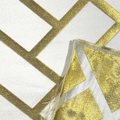 生地 【 金襴 金白 】 金襴生地 和柄生地 装飾織物 約70cm巾 華やか 重厚感