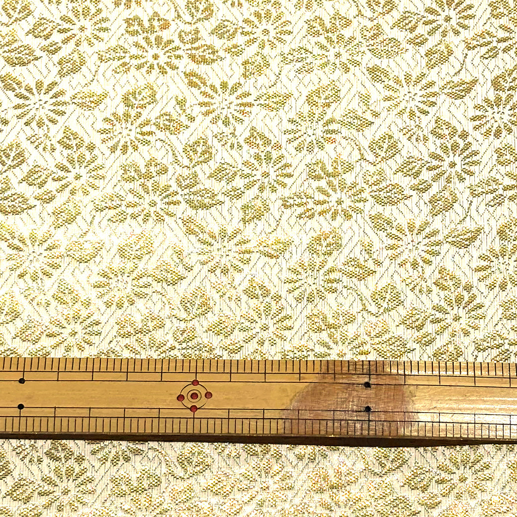 金襴　生地　和布　和生地 生地 【 金襴 オフ白金 】 金襴生地 和柄生地 装飾織物 約70cm巾