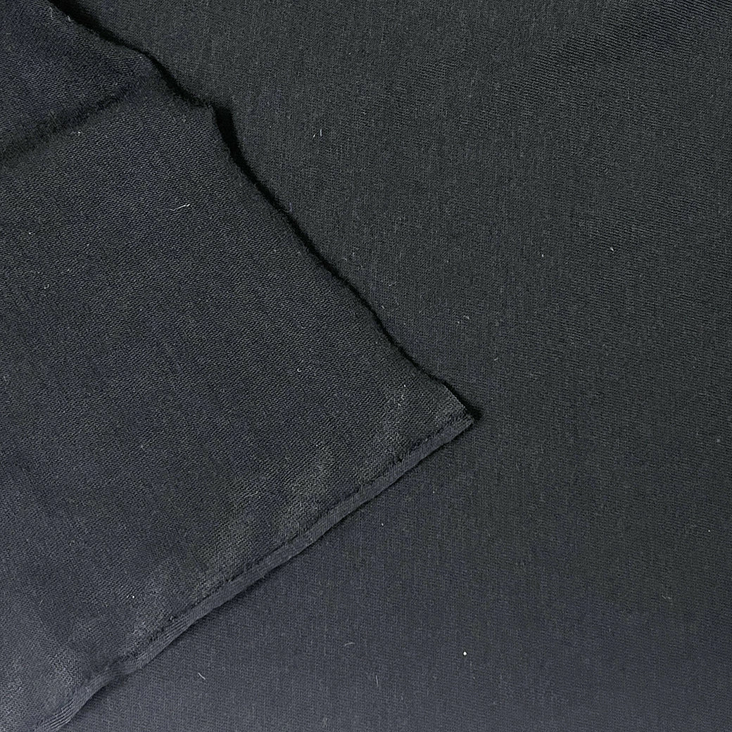 生地【 天竺 黒 】コットン天竺 天竺ニット 130cm巾 綿100％ コットン 無地