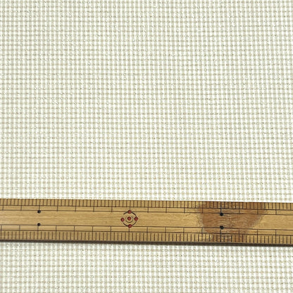 生地 【 ラメ格子 白ベージュ 】 150cm巾 幅広 格子柄生地 ラメ生地
