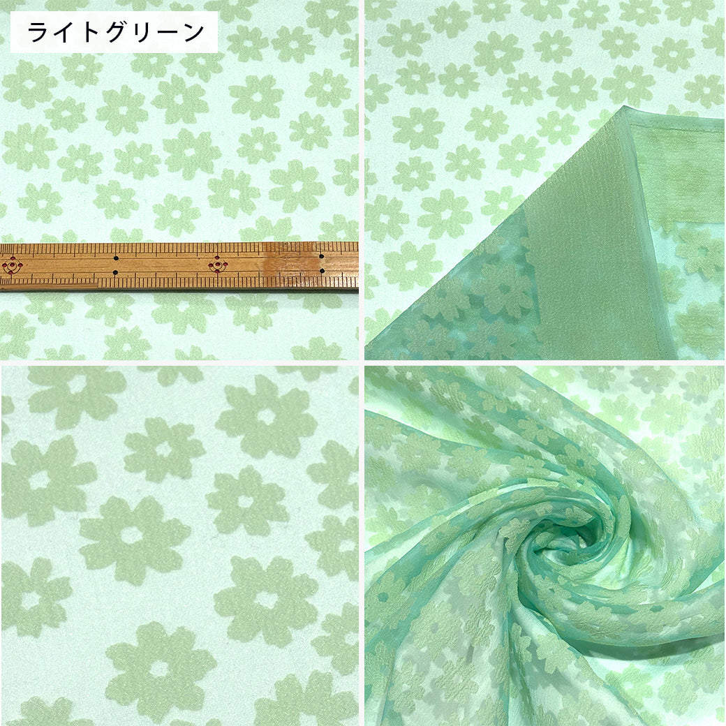 シースルー 花柄