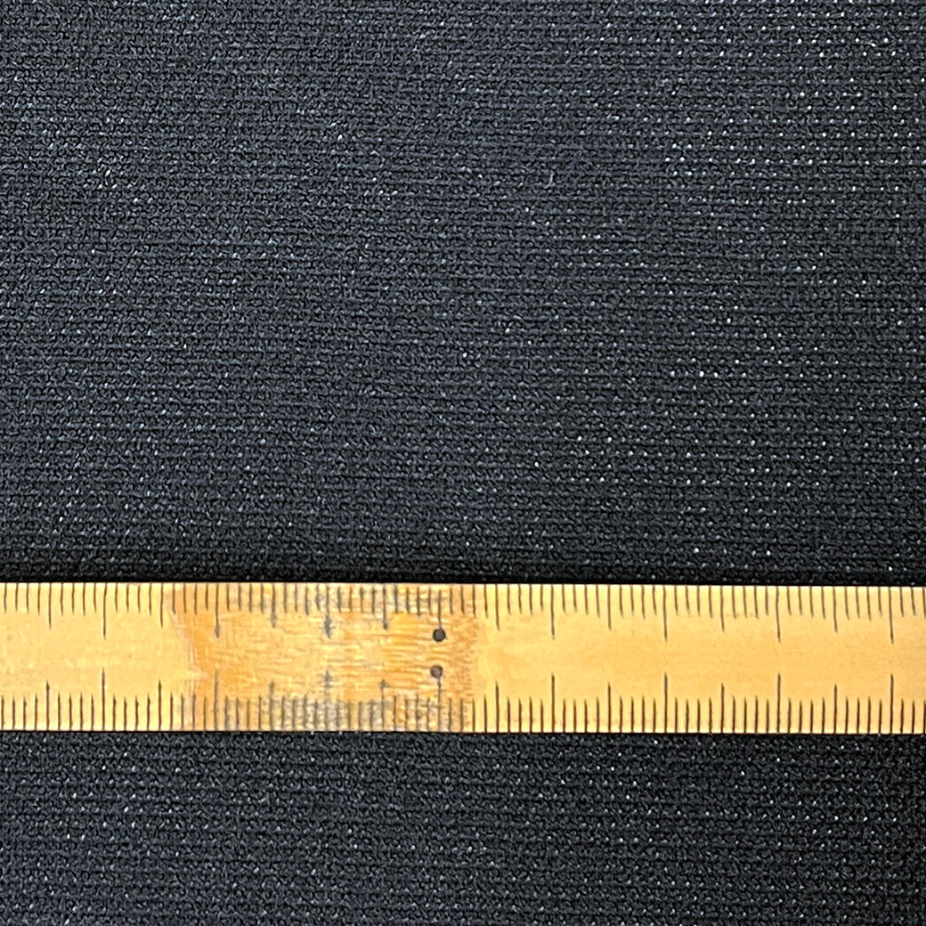 生地 【 薄手カノコ 黒 】 鹿の子 ニット生地 150cm巾 幅広 ポリエステル