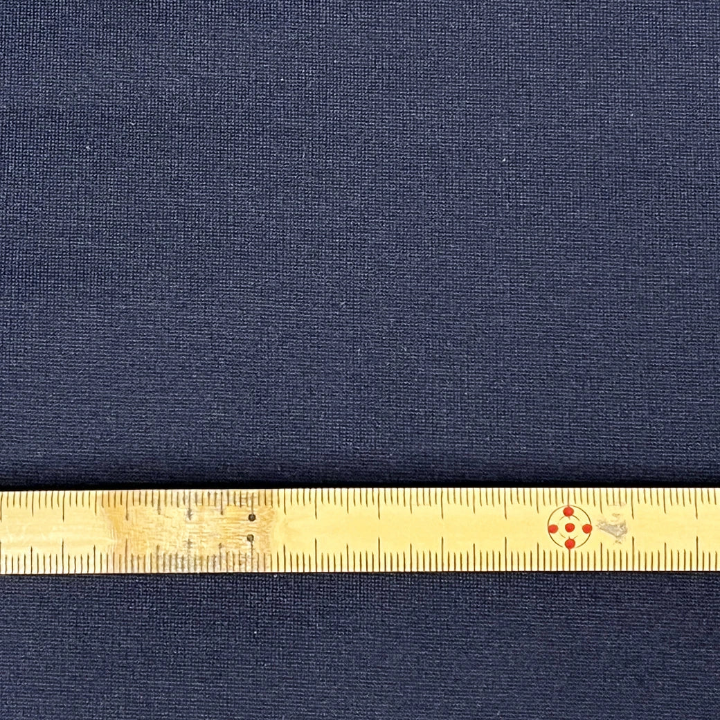 生地 【 レザー風ニット ネイビー 】 145cm巾 幅広 レザー風生地