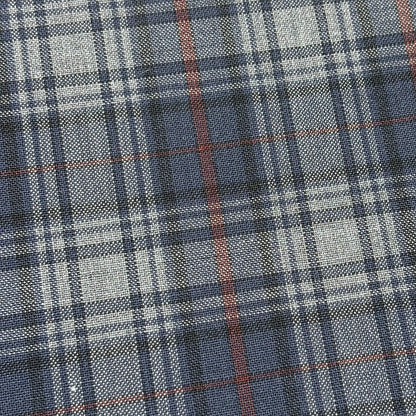 生地 【 梳毛ウール タータン グレーチャコール 】 ウール生地 紡毛ウール チェック 150cm巾 幅広