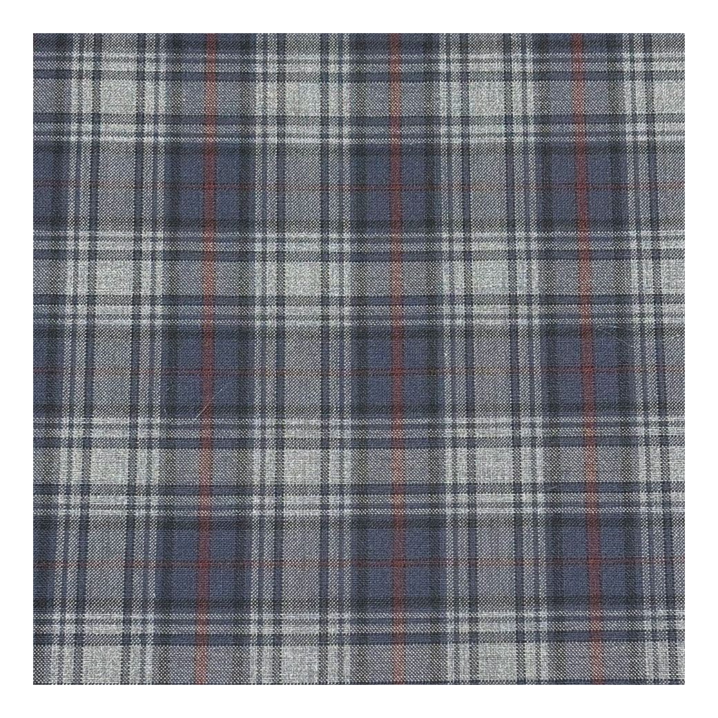 生地 【 梳毛ウール タータン グレーチャコール 】 ウール生地 紡毛ウール チェック 150cm巾 幅広