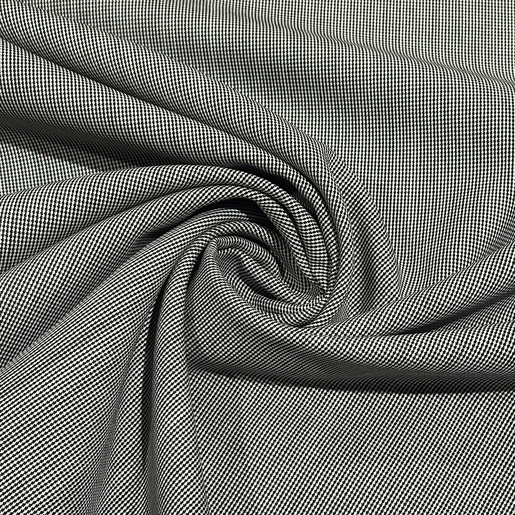 生地 【 梳毛ウール チェック スミ黒紺 】 ウール生地 紡毛ウール ポリエステル チェック 150cm巾 幅広