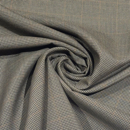 生地 【 梳毛ウール チェック ブラウン 】 ウール生地 紡毛ウール チェック 150cm巾 幅広