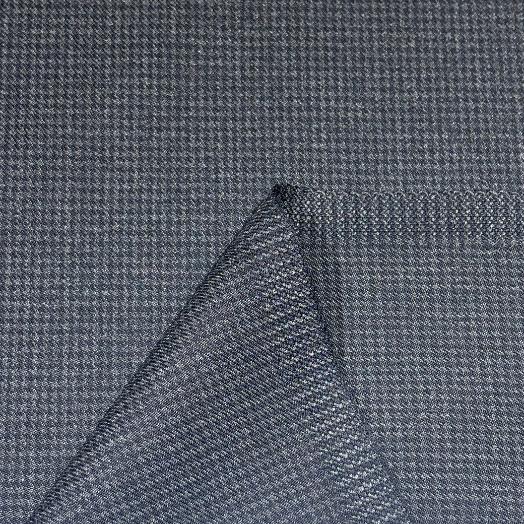 生地 【 梳毛ウール 千鳥 スミ黒 】 ウール生地 紡毛ウール 千鳥格子 シンプル 150cm巾 幅広 ポリエステル