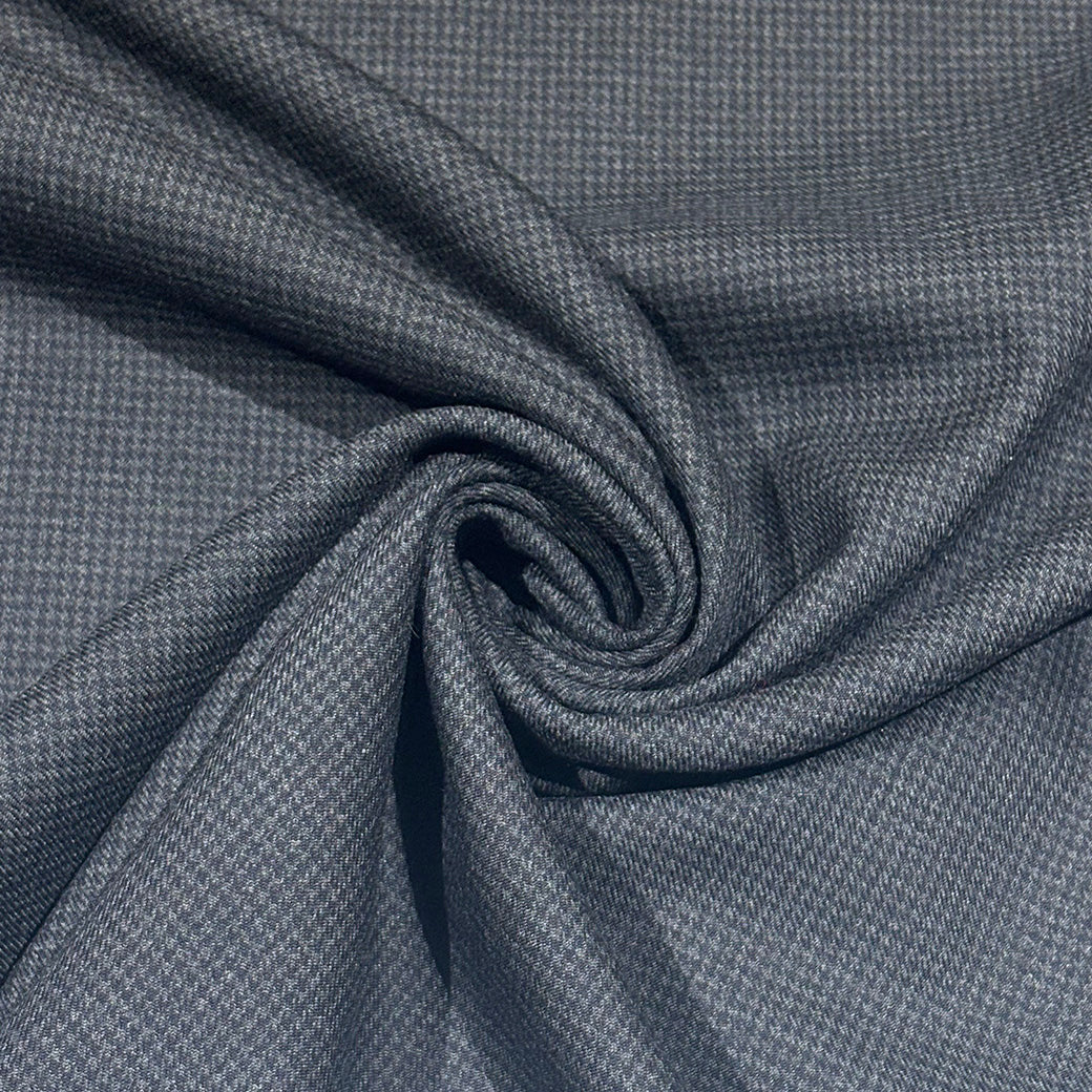 生地 【 梳毛ウール 千鳥 スミ黒 】 ウール生地 紡毛ウール 千鳥格子 シンプル 150cm巾 幅広 ポリエステル