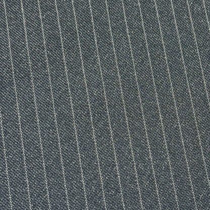 生地 【 梳毛ウール ピンストライプ チャコール 】 ウール生地 紡毛ウール ポリエステル 縦縞 しましま 150cm巾 幅広