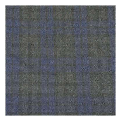 生地 【 梳毛ウール チェック スミ黒紺 】 ウール生地 紡毛ウール ポリエステル チェック 150cm巾 幅広