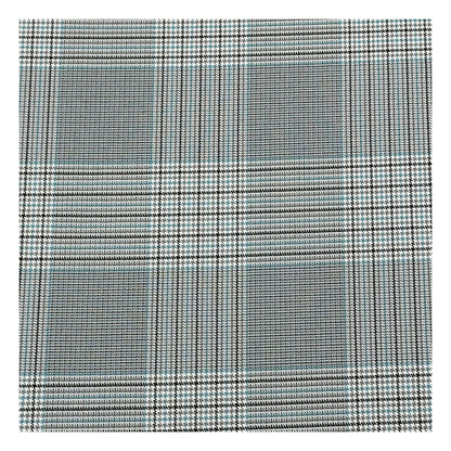 生地 【 梳毛ウール チェック ミントグレー 】 ウール生地 紡毛ウール ポリエステル チェック 150cm巾 幅広