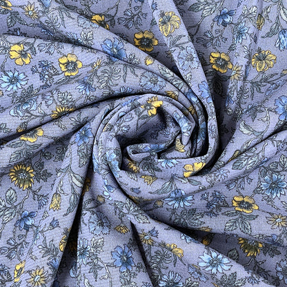 生地 【 LIBERTY プリムローズパス ラベンダー 】 リバティ生地 パワーネット 伸縮性 110cm巾 primrose path 花柄
