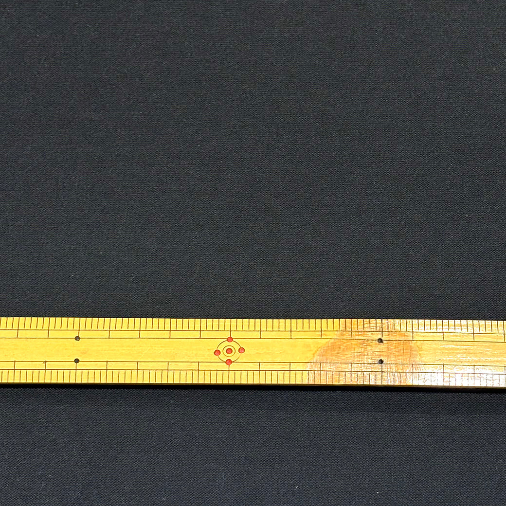 生地 【 二重織 コットン天竺 黒 】 158cm巾 幅広 ニット生地 綿100％ コットンニット