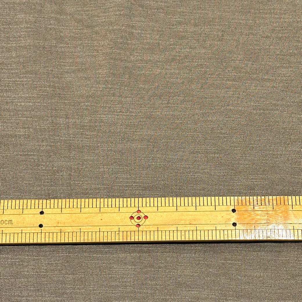 生地【 天竺 カーキ 】148cm巾 幅広 天竺生地 コットンポリエステル ストレッチ素材 無地ニット