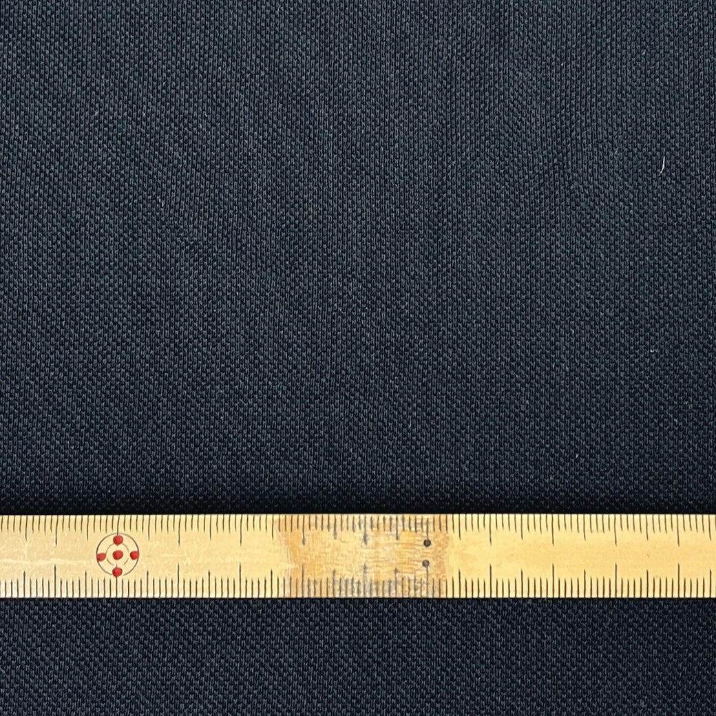生地 【 薄手鹿の子 黒 C7 】 100cm巾 ポリ鹿の子生地 吸汗速乾ニット 軽量ニット生地