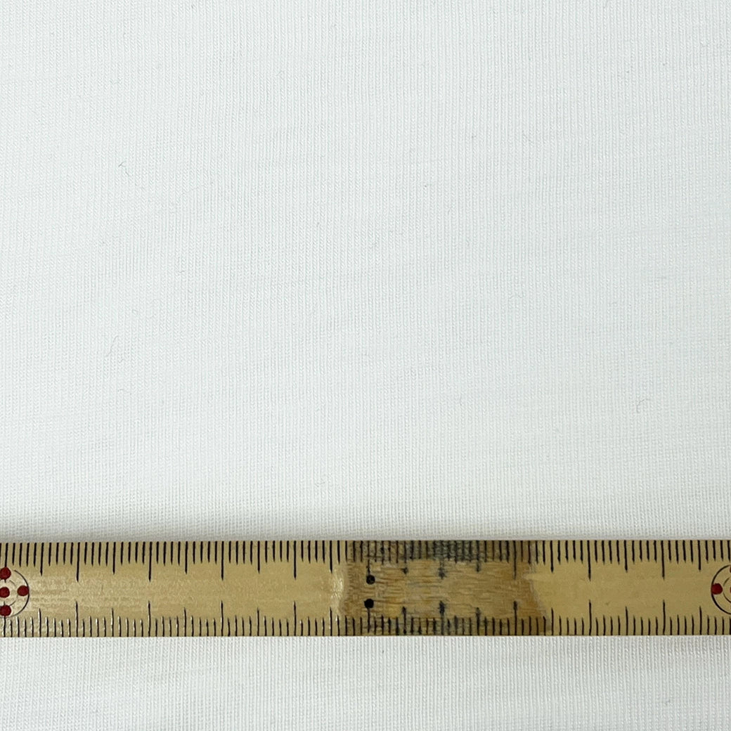 生地【 キュプラフライス 白 】 120cm巾 フライスニット 高級ニット なめらか素材 再生繊維 伸縮性生地