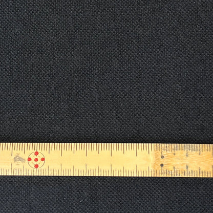 生地 【 鹿の子 黒 】 90cm巾 ウール100％ カノコ編み ウールニット生地 凹凸ニット生地