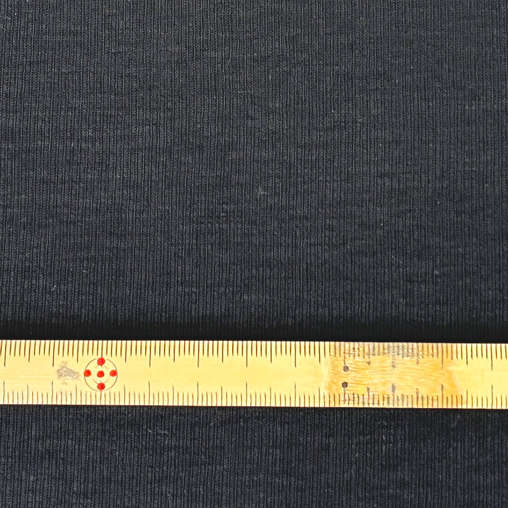 薄手のニット生地 生地【 薄手ニット 黒 】 100cm巾 綿100％ コットン薄手ニット 綿