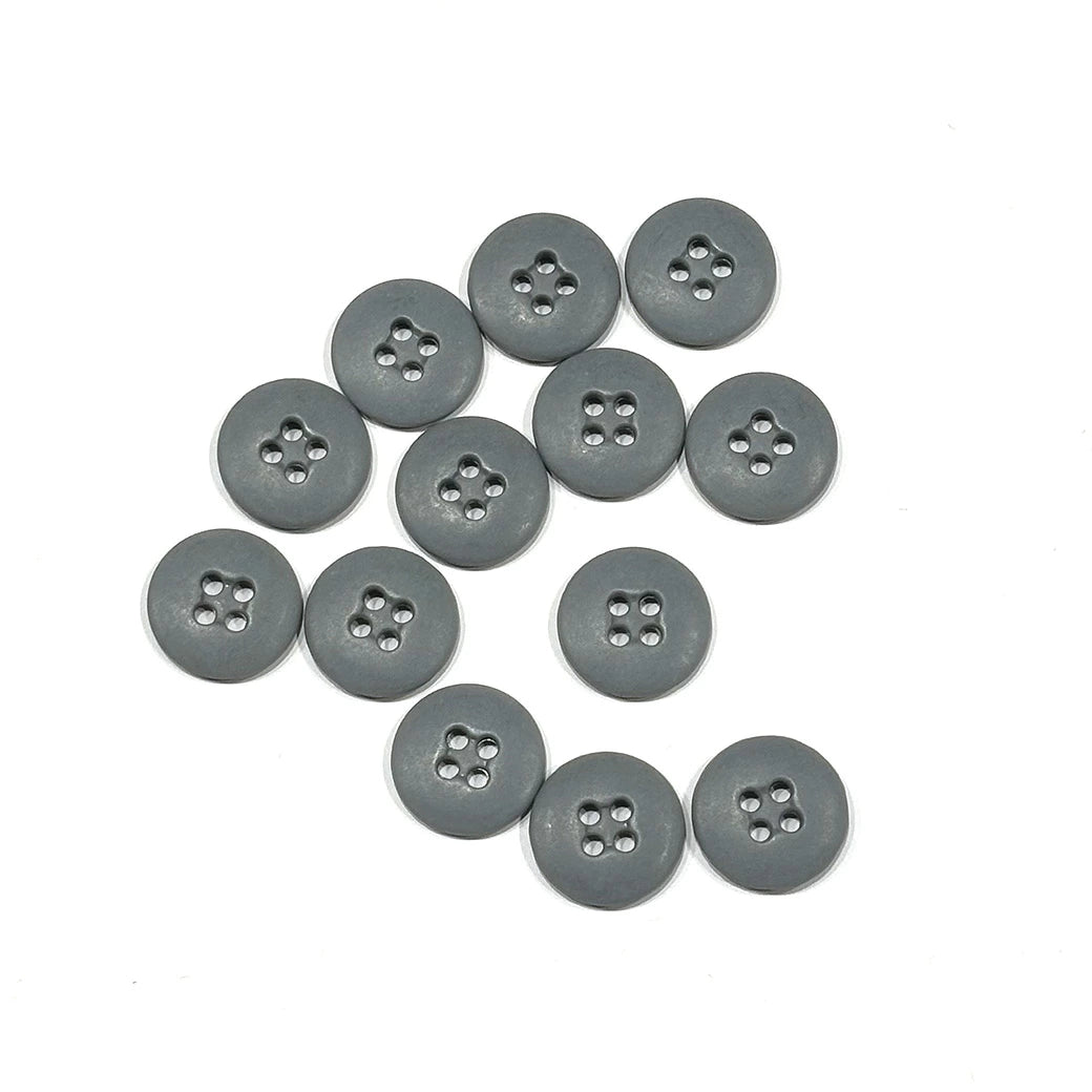 ボタンまとめ売り 【 四つ穴ボタン グレーA 17mm 約500個入 】 4つ穴 ボタン