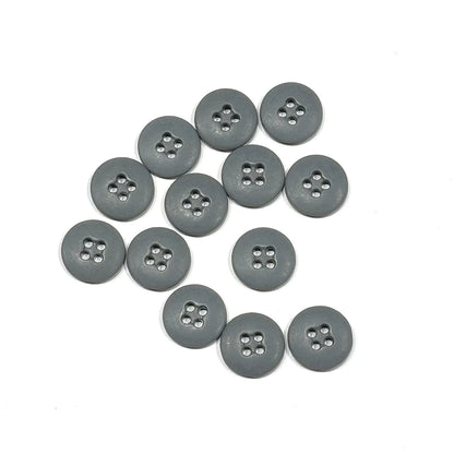 ボタンまとめ売り 【 四つ穴ボタン グレーA 17mm 約500個入 】 4つ穴 ボタン