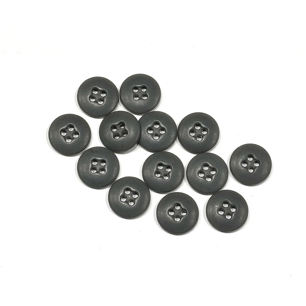 ボタンまとめ売り 【 四つ穴ボタン グレーD 17mm 約500個入 】 4つ穴 ボタン