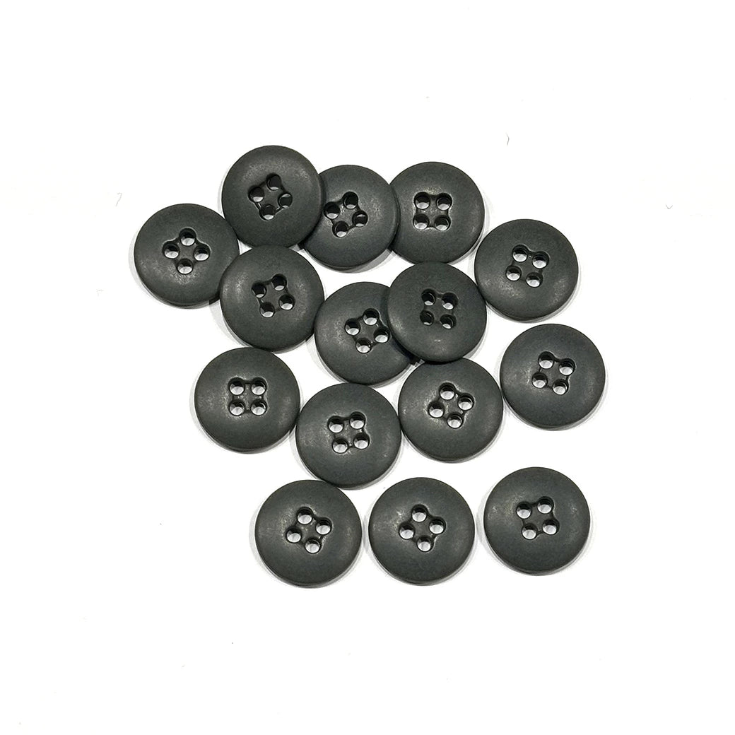 ボタンまとめ売り 【 四つ穴ボタン グレーE 17mm 約500個入 】 4つ穴 ボタン