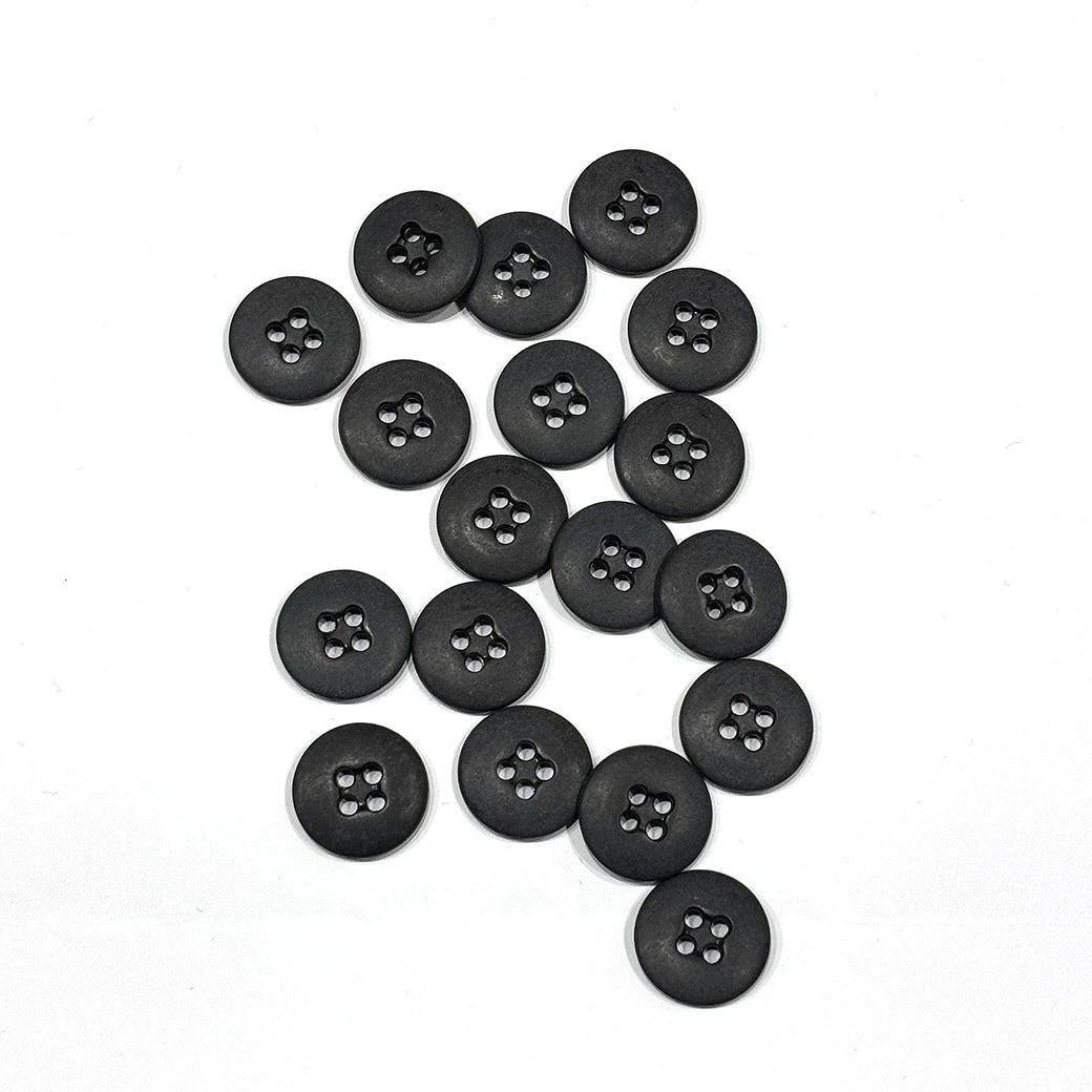 ボタンまとめ売り 【 四つ穴ボタン こげ茶 17mm 約500個入 】 4つ穴 ボタン