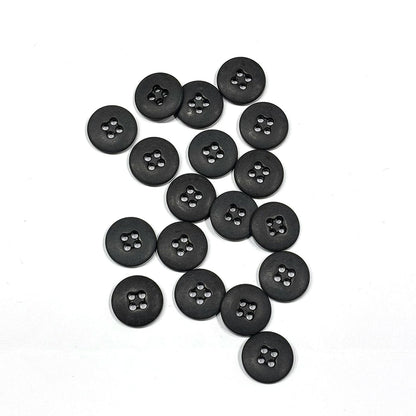 ボタンまとめ売り 【 四つ穴ボタン こげ茶 17mm 約500個入 】 4つ穴 ボタン